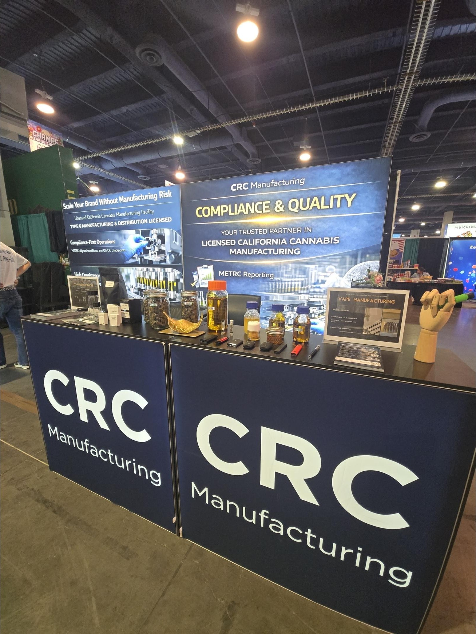CRC Manufacturing booth counter at CHAMPS Las Vegas