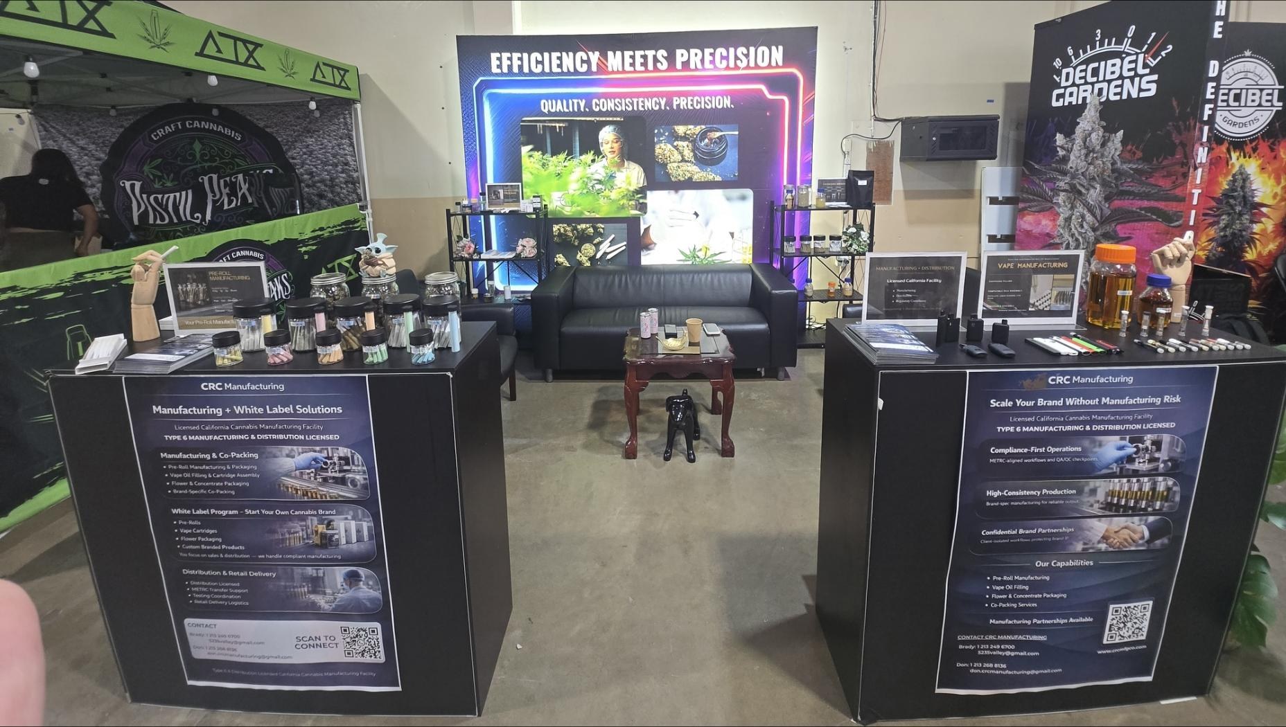 CRC Manufacturing booth at Hall of Flowers